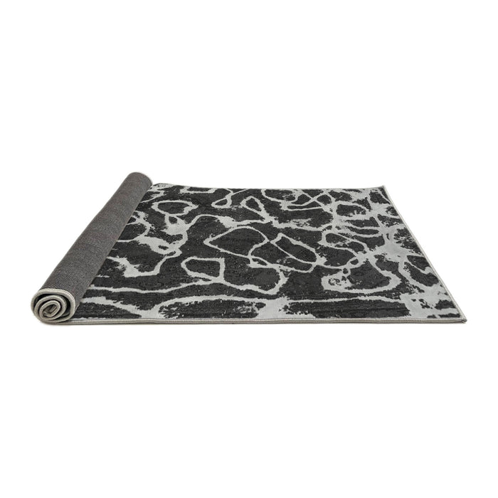 Sideview of Abstract Gray Modern Rug, abs1115gry