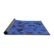 Sideview of Abstract Sapphire Blue Persian Rug, abs1116