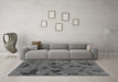 Machine Washable Persian Gray Bohemian Rug in a Living Room,, wshabs1116gry