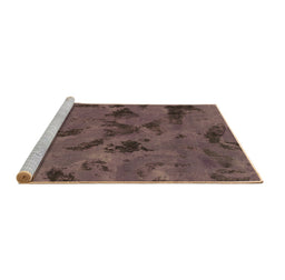 Sideview of Machine Washable Persian Brown Bohemian Rug, wshabs1116brn