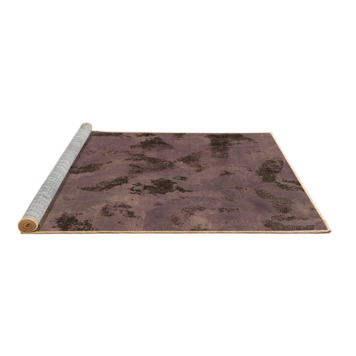 Sideview of Machine Washable Persian Brown Bohemian Rug, wshabs1116brn