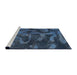Sideview of Machine Washable Abstract Dark Blue Grey Blue Rug, wshabs1117