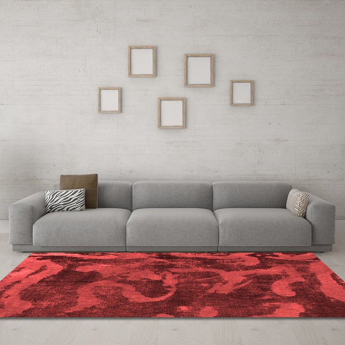 Bohemian Red Washable Rugs