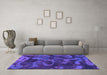 Machine Washable Persian Purple Bohemian Area Rugs in a Living Room, wshabs1117pur