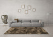 Machine Washable Persian Brown Bohemian Rug in a Living Room,, wshabs1117brn