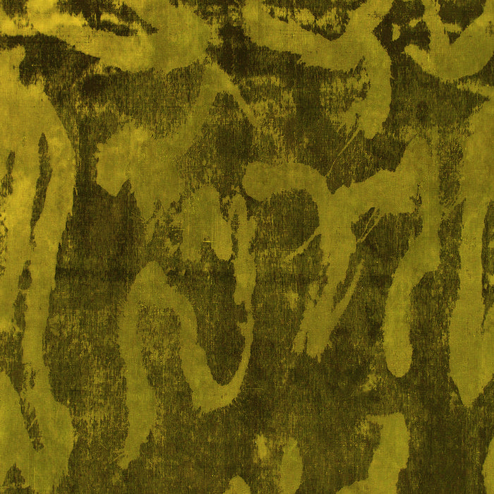 Square Machine Washable Persian Yellow Bohemian Rug, wshabs1117yw