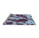 Sideview of Machine Washable Abstract Light Blue Modern Rug, wshabs1118lblu