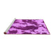 Sideview of Machine Washable Abstract Purple Modern Area Rugs, wshabs1118pur