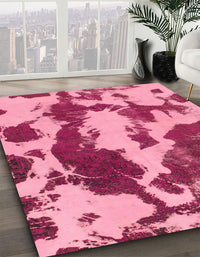 Abstract Hot Pink Modern Rug, abs1118