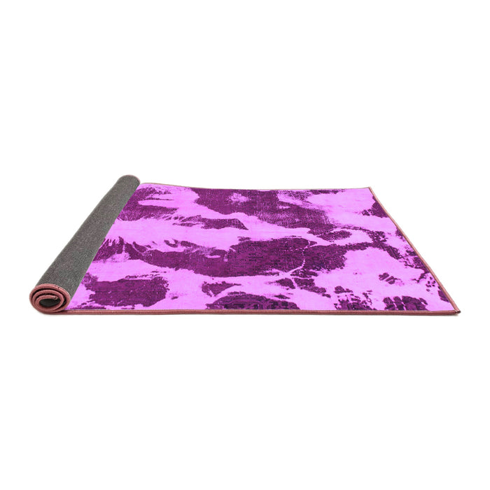 Sideview of Abstract Purple Modern Rug, abs1118pur