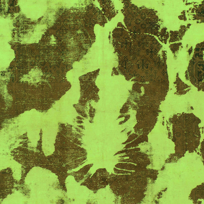 Machine Washable Abstract Green Modern Area Rugs, wshabs1118grn