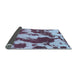 Sideview of Abstract Light Blue Modern Rug, abs1118lblu