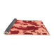 Sideview of Abstract Orange Modern Rug, abs1118org