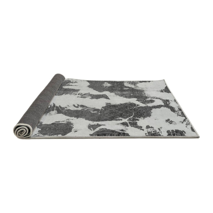 Sideview of Abstract Gray Modern Rug, abs1118gry