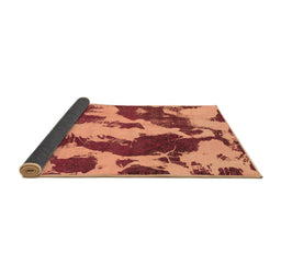 Sideview of Abstract Brown Modern Rug, abs1118brn