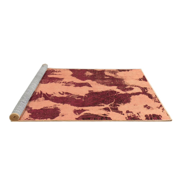 Sideview of Machine Washable Abstract Brown Modern Rug, wshabs1118brn