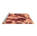 Sideview of Machine Washable Abstract Brown Modern Rug, wshabs1118brn