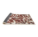 Sideview of Abstract Brown Red Modern Rug, abs1119