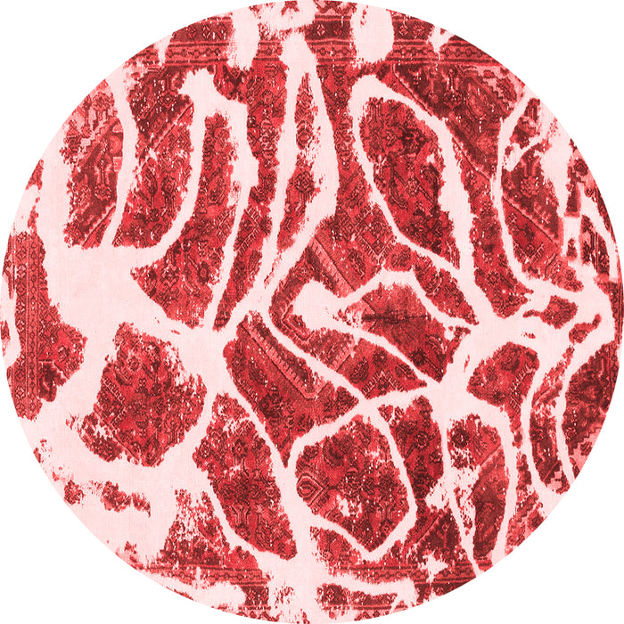 Machine Washable Abstract Red Modern Rug, wshabs1119red
