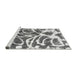 Sideview of Machine Washable Abstract Gray Modern Rug, wshabs1119gry