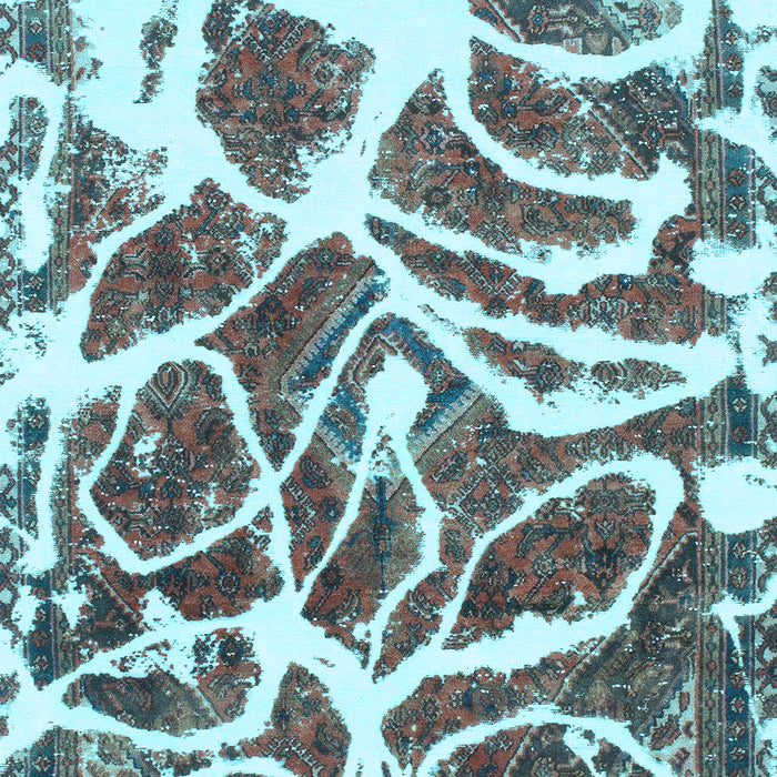 Machine Washable Abstract Light Blue Modern Rug, wshabs1119lblu