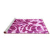 Sideview of Machine Washable Abstract Pink Modern Rug, wshabs1119pnk