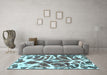 Machine Washable Abstract Light Blue Modern Rug in a Living Room, wshabs1119lblu