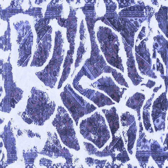 Square Machine Washable Abstract Blue Modern Rug, wshabs1119blu