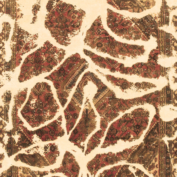 Machine Washable Abstract Brown Modern Rug, wshabs1119brn