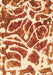 Machine Washable Abstract Orange Modern Area Rugs, wshabs1119org