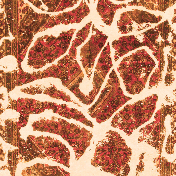 Machine Washable Abstract Orange Modern Area Rugs, wshabs1119org