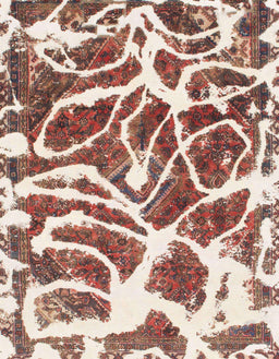 Abstract Brown Red Modern Rug, abs1119