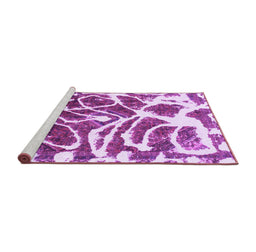 Sideview of Machine Washable Abstract Purple Modern Area Rugs, wshabs1119pur