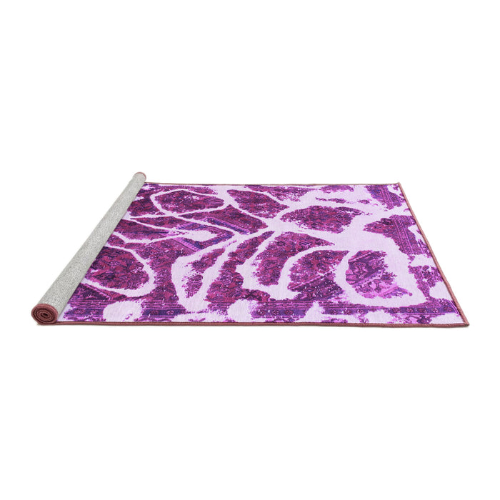 Sideview of Machine Washable Abstract Purple Modern Area Rugs, wshabs1119pur