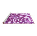 Sideview of Machine Washable Abstract Purple Modern Area Rugs, wshabs1119pur