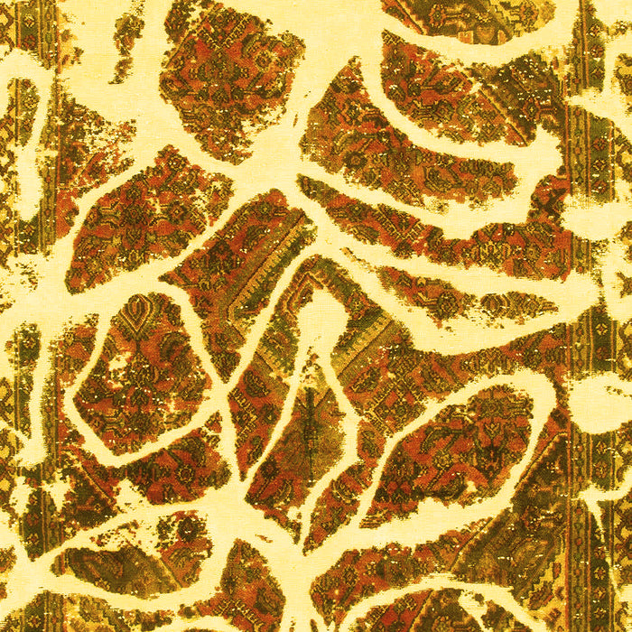 Machine Washable Abstract Yellow Modern Rug, wshabs1119yw