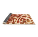 Sideview of Abstract Orange Modern Rug, abs1119org