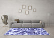 Machine Washable Abstract Blue Modern Rug in a Living Room, wshabs1119blu