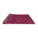 Sideview of Abstract Pink Modern Rug, abs111pnk