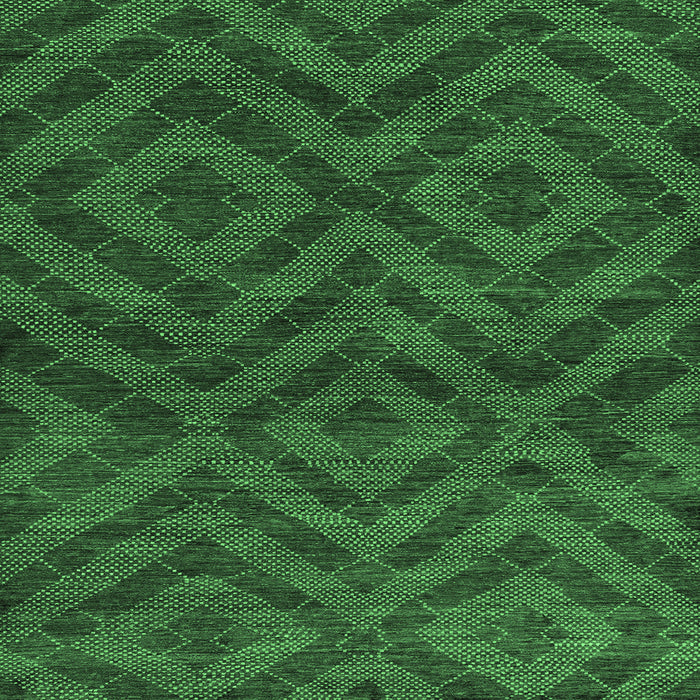 Square Abstract Emerald Green Modern Rug, abs111emgrn