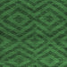 Square Abstract Emerald Green Modern Rug, abs111emgrn