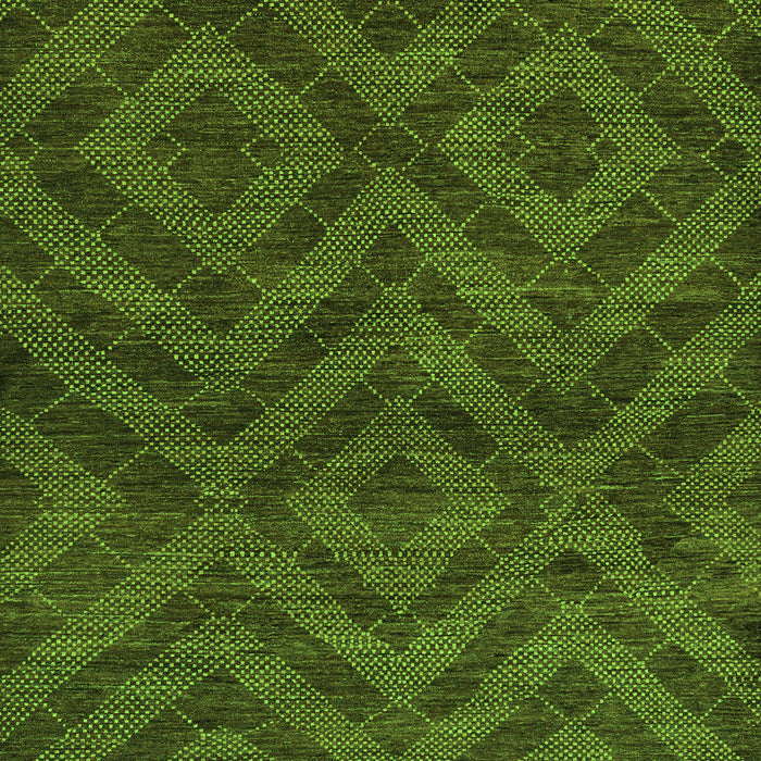 Machine Washable Abstract Green Modern Area Rugs, wshabs111grn