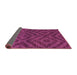 Sideview of Abstract Purple Modern Rug, abs111pur