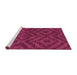 Sideview of Machine Washable Abstract Pink Modern Rug, wshabs111pnk