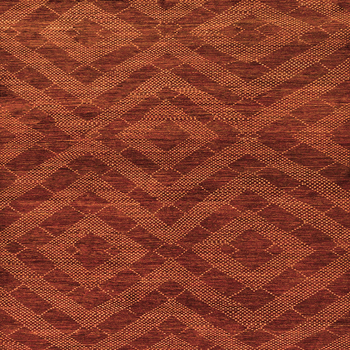 Square Machine Washable Abstract Orange Modern Area Rugs, wshabs111org