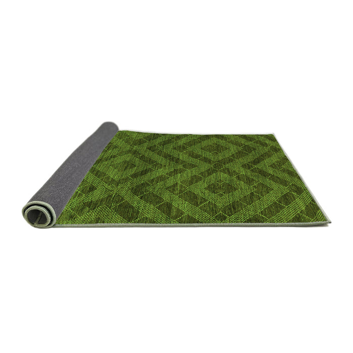 Sideview of Abstract Green Modern Rug, abs111grn
