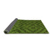 Sideview of Abstract Green Modern Rug, abs111grn