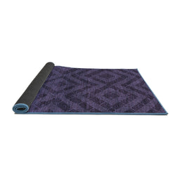 Sideview of Abstract Blue Modern Rug, abs111blu