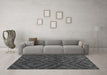 Machine Washable Abstract Gray Modern Rug in a Living Room,, wshabs111gry