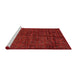 Sideview of Machine Washable Abstract Tomato Red Rug, wshabs112